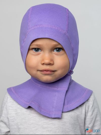 Шапка-шлем 24301-01 95%хлопок 5%лайкра, ярко-сиреневый 46-48