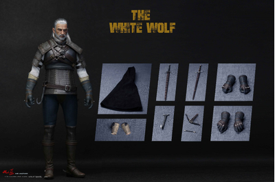 Ведьмак Геральт из Ривии (серия The Witcher) - КОЛЛЕКЦИОННАЯ ФИГУРКА 1/6 The White Wolf (J-001) - Nine Craftsmen