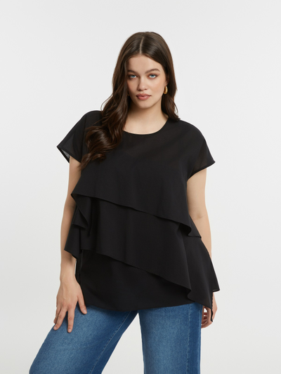 Женская блуза с воланом