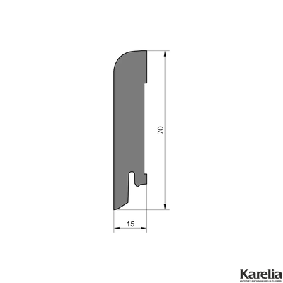 Плинтус напольный Pedross Дуб Рич шпон 70х15х2500 купить в интернет-магазине karelia-floor.ru