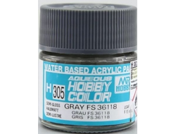 Mr. Hobby: Краска акриловая H305 "Gray FS36118 Semi-Gloss"