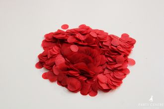 Конфетти бумажное красный, 1,5 см