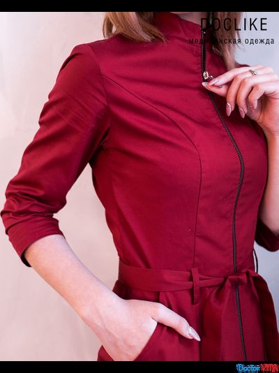 БЛУЗА DOCLIKE DL423 бордовая