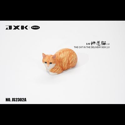 Котик в коробке (рыжий) - Коллекционная ФИГУРКА 1/6 scale The Cat In The Delivery Box 2.0 (JS2302A) - JXK