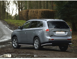 Защита заднего бампера для MITSUBISHI OUTLANDER (2012-2014) RIVAL, РОССИЯ