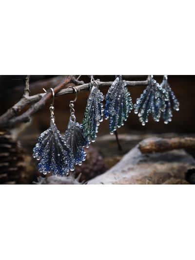 Серьги с крылышками "Фея Хрустальной Метели", праздничная коллекция