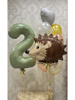 Шар-цифра 102 см Slim с гелием Олива