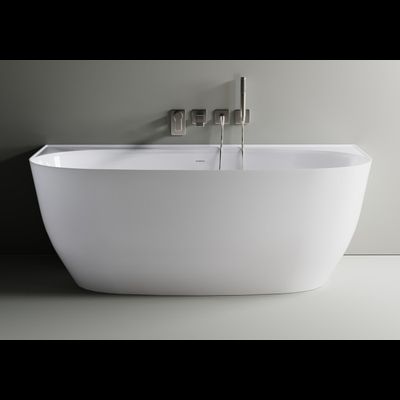 Astra-Form ванна Атрия Solid Surface пристеночная c щелевым переливом 170/85 см белая матовая