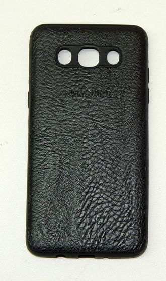 Защитная крышка силиконовая Samsung Galaxy J5 (2016), под кожу чёрная (арт. 32838)