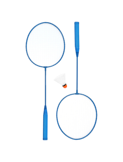 Набор для бадминтона ONLYTOP: 2 ракетки, волан, в сетке, цвета МИКС