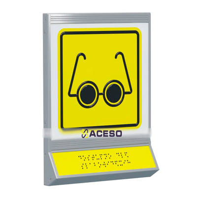 Пиктограмма тактильная, модульная, с наклонным полем, одинарная, М1, индивидуальная