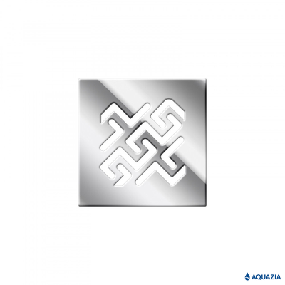 Трап водосток ZENTRUM Antik 150х150 Вертикальный выпуск (Хром)