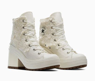 White lace high top converse online