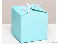 Коробка складная, голубая интенс, 12 х 12 х 12 см