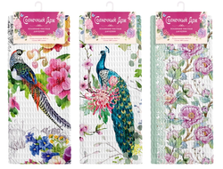 Полотенца вафельные с цифровой печатью  "Солнечный дом"