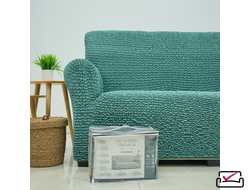 Чехол на 3х местный диван Микрофибра Малахит. Защита мягкой мебели от животных.