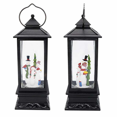 Новогодний  LED фонарь с поддувкой снега, 30см (два вида)