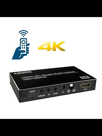 DE/VT-941 4к четырёхканальный HDMI-переключатель/мультиплексор 4К 4x1