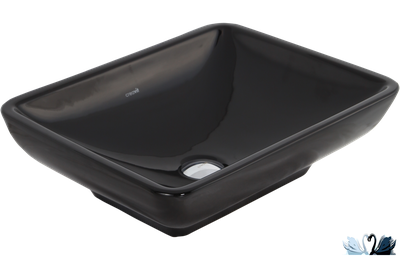 Раковина Creavit TP140.4, 50 см, Накладная, прямоугольник, черный цвет