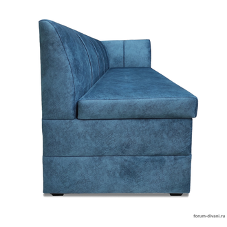 Кухонный ДИВАН "ФОРУМ-8" с боковой спинкой, Синий Правый