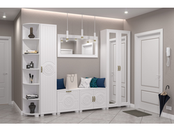 Композиция прихожей МОНБЛАН Белое дерево