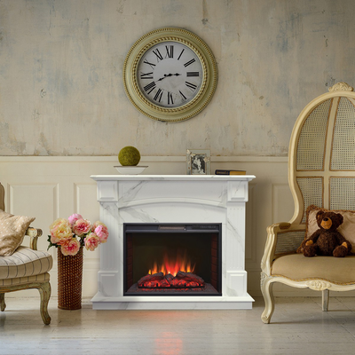 Carolina 25,5 WT/DN/MARBLE с очагом Sparta 25,5 LED