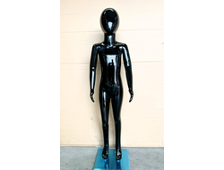 C117B Манекен детский черный глянец 117 см