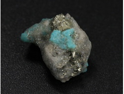 Бирюза с пиритом, США, Аризона (13*11*10 мм, 1,3 г) №36341