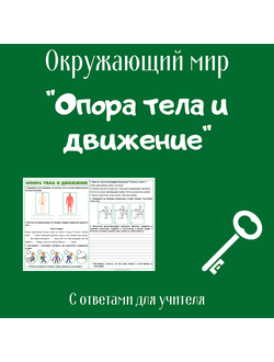Рабочий лист. 3 класс. "Опора тела и движение"