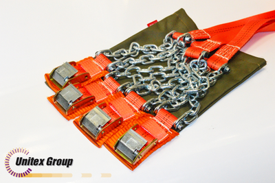 Комплект браслетов противоскольжения Secura 4WD R15-R21 со стальным замком 50 мм, 4 шт