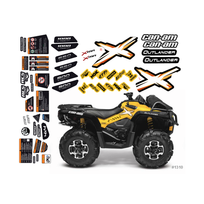 Заводские наклейки для BRP G2 can-am XMR outlander 570 650 800 1000 #1310 Полный комплект