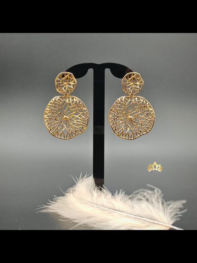 Элегантные кружевные серьги-подвески 6см