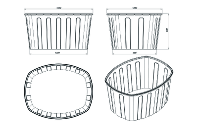 Размеры пластиковой ванны 1000 литров