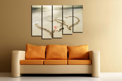 Модульная картина "Любовь на берегу"