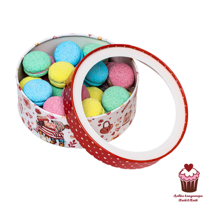 Коробка КРУГЛАЯ шляпная 14 февраля, диаметр 21м h7см