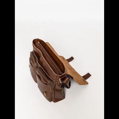 Кожаная мужская сумка Madruzzo Premium brown (арт. 
5068-63)