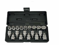 Набор головок T20-T70 и E10-E24 под вороток 1/2"  (1/2"-E10,11,12,14,16,18,20,22,24 ; 1/2"- T20,25,27,30,40,45,50,55,60,70) , кейс , CrV