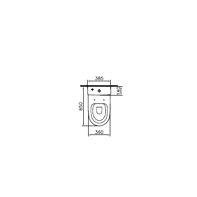 Комплект напольного безободкового унитаза с тонким сиденьем микролифт Vitra Sento Open-Back с тонким сиденьем микролифт, 9830B003-7204