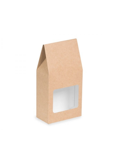 Упаковка Tea Box (крафт/белая), 182/110*92*50мм