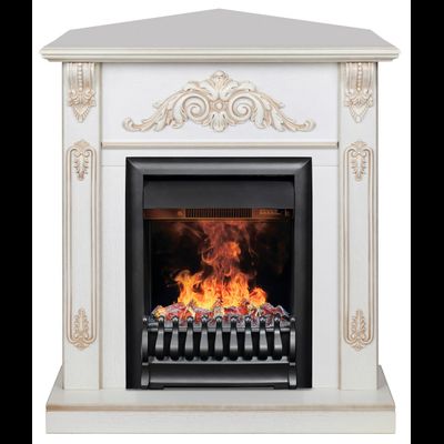 Угловой электрокамин Anita WT с очагом 3D Oregan