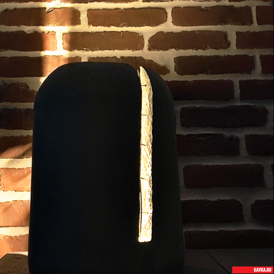 Бетонный светильник "Разлом", настольный