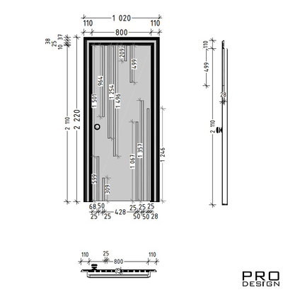 Межкомнатная дверь Eternity Classic Версаль, высота 2200-2300 мм, ширина 1100 мм, каркас 42 мм, наружного открывания