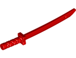 Minifigure, Weapon Sword, Shamshir/Katana Square Guard with Capped Pommel and Holes in Crossguard and Blade, Red (21459 / 6208752 / 6197975)