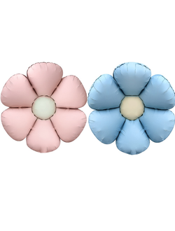 Шар 24"/61 см "Ромашка" сатин, МИКС (надув воздухом)