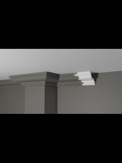 Потолочный плинтус DECOR-DIZAYN DD30, из дюрополимера, под покраску, ударопрочный, 2 метра