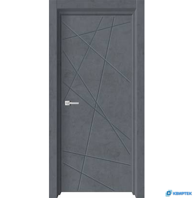 Межкомнатная дверь ПВХ GEOMETRY-1 Бетон графит купить в Челябинске | КВИРТЕК