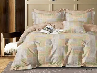 Постельное белье Cleo семейное сатин 150х210х2 230х250х1 50х70х2+5см 70х70х2 41/867-SK