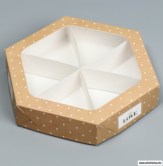 Коробка для орехов «With love», 23 × 23 × 4 см
