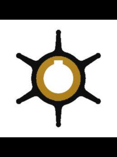 Импеллер со шпонкой Ancor 5570 Ø55,2x20мм посадочное Ø17,2мм 6 лопастей из черного неопрена для двигателей Honda 20/25/30л.с.