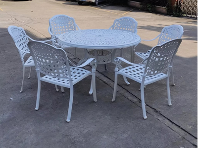 Белая мебель из литого алюминия Vienna 6